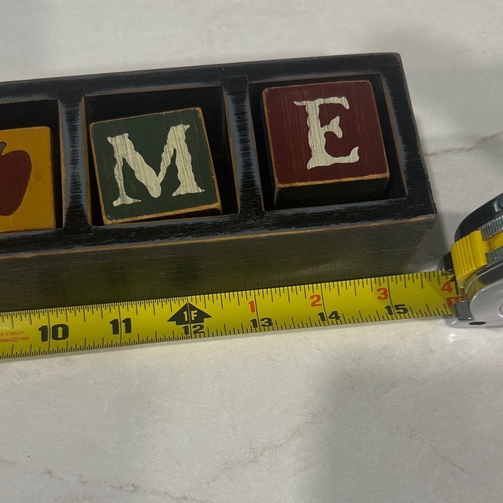 Rustic Welcome Block Sign with Multicolor Accents - Picture 9 of 10
